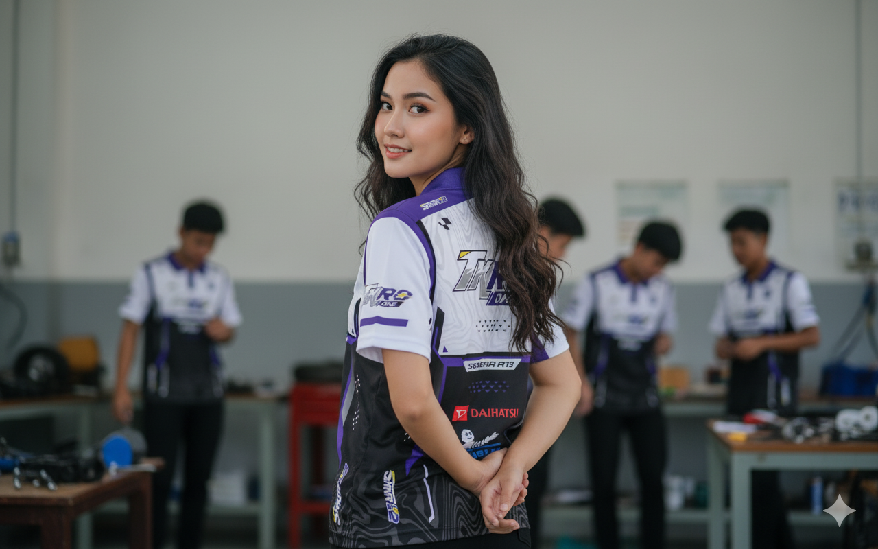 Jersey atasan kerah polo